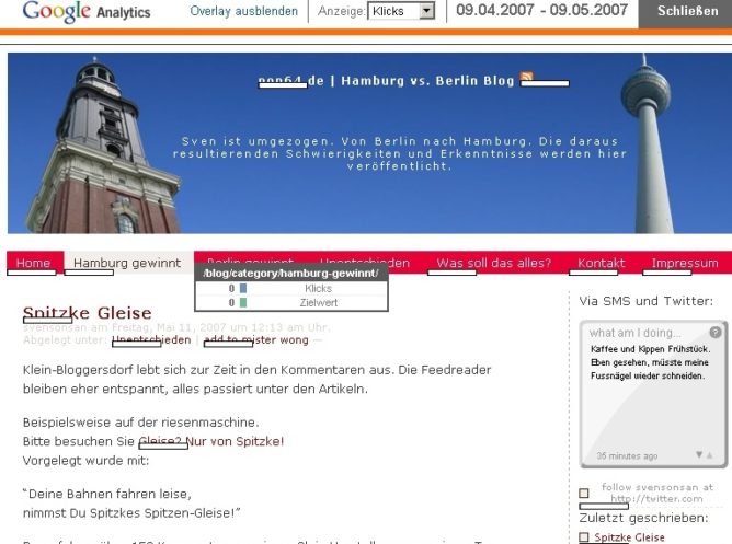 screenshot analytics webside overlay