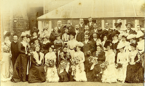 Wedding Party, c.1900 by Blue Mountains Local Studies wedding traditional clothing photo